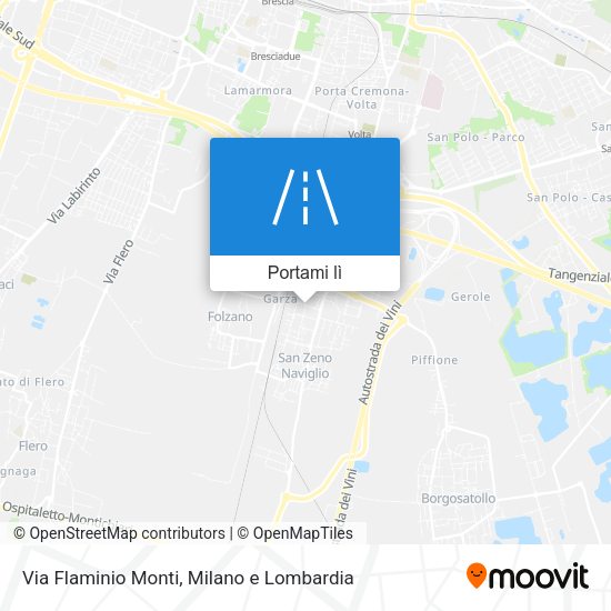 Mappa Via Flaminio Monti