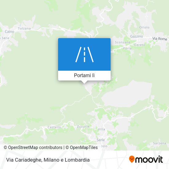 Mappa Via Cariadeghe