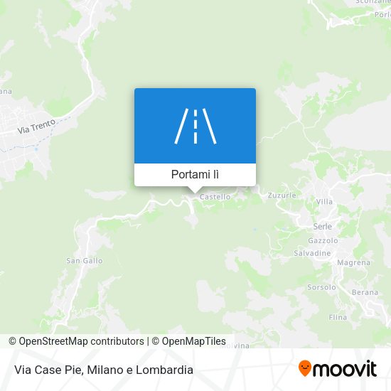 Mappa Via Case Pie