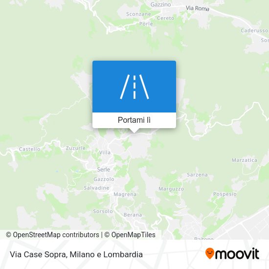 Mappa Via Case Sopra