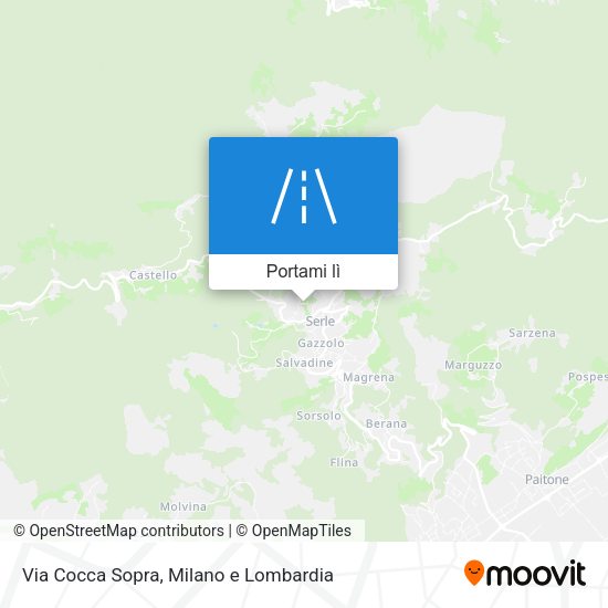 Mappa Via Cocca Sopra