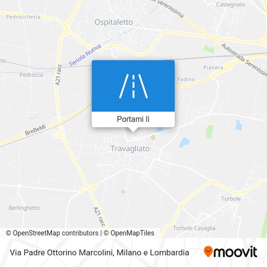 Mappa Via Padre Ottorino Marcolini