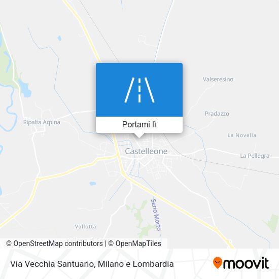 Mappa Via Vecchia Santuario