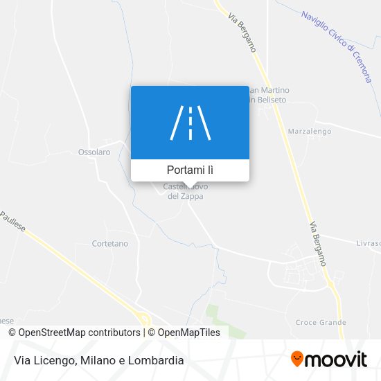 Mappa Via Licengo