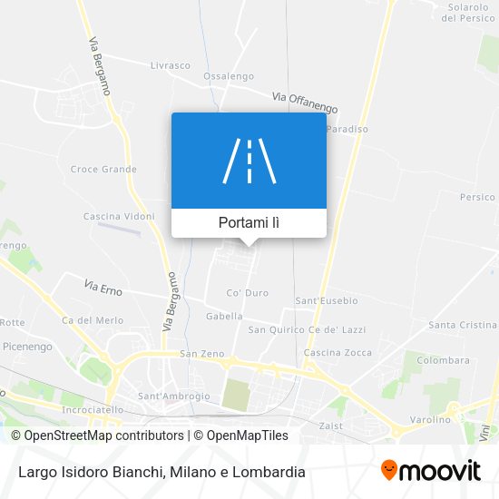 Mappa Largo Isidoro Bianchi