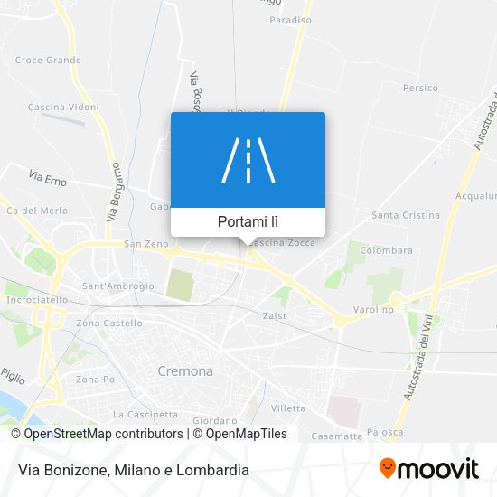 Mappa Via Bonizone