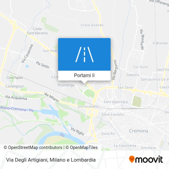 Mappa Via Degli Artigiani