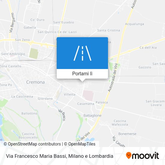 Mappa Via Francesco Maria Bassi