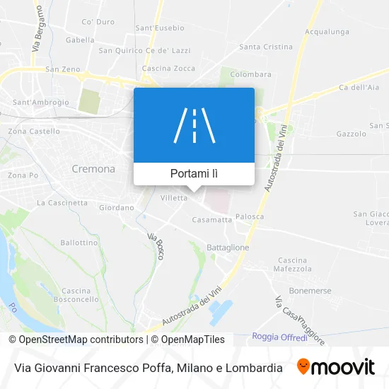 Mappa Via Giovanni Francesco Poffa