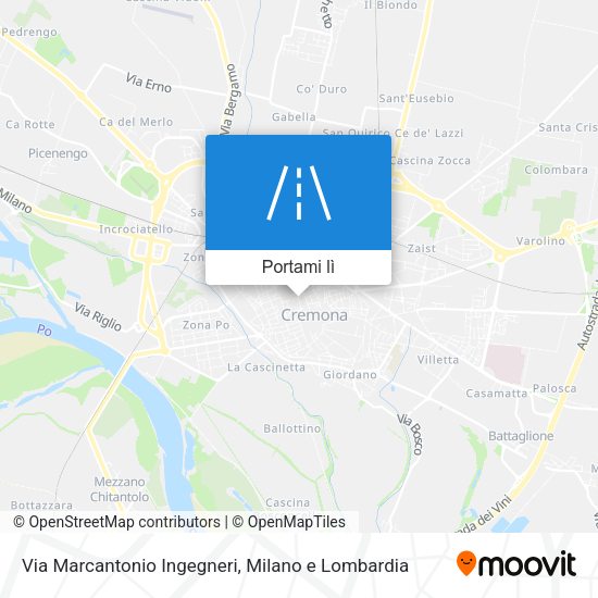Mappa Via Marcantonio Ingegneri