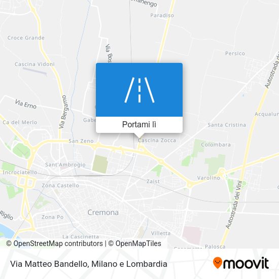 Mappa Via Matteo Bandello