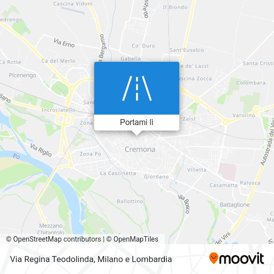 Mappa Via Regina Teodolinda