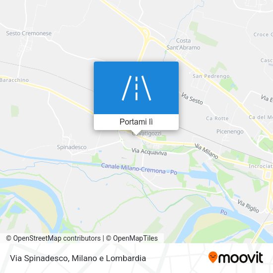 Mappa Via Spinadesco
