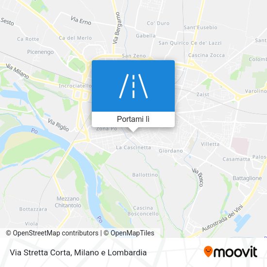 Mappa Via Stretta Corta