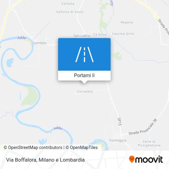 Mappa Via Boffalora