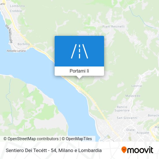 Mappa Sentiero Dei Tecétt - 54