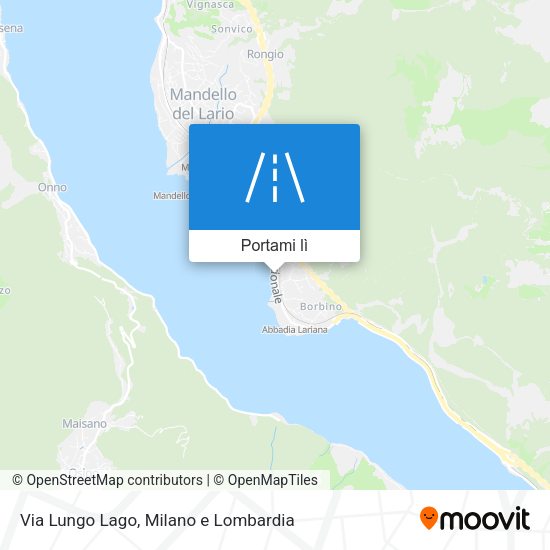 Mappa Via Lungo Lago