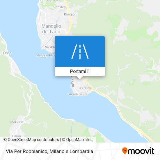 Mappa Via Per Robbianico