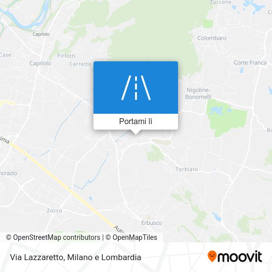 Mappa Via Lazzaretto