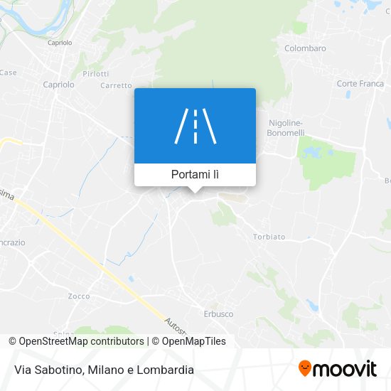 Mappa Via Sabotino