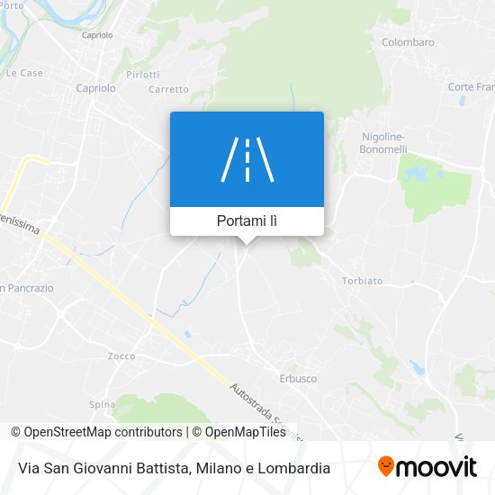 Mappa Via San Giovanni Battista