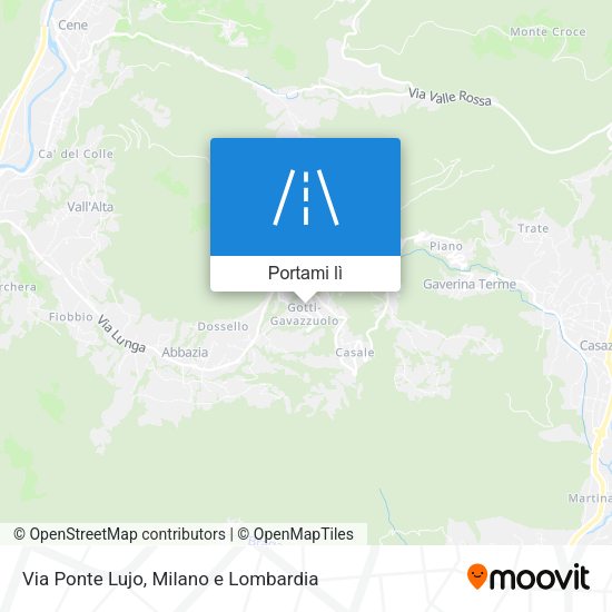Mappa Via Ponte Lujo