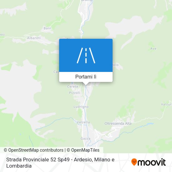 Mappa Strada Provinciale 52 Sp49 - Ardesio