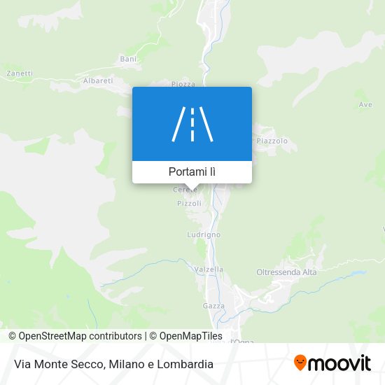 Mappa Via Monte Secco