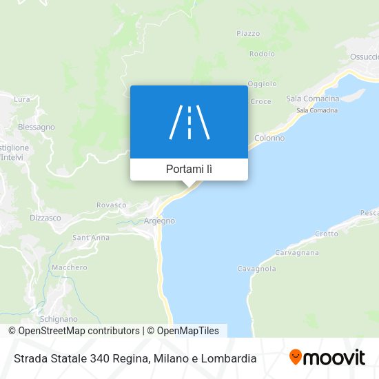Mappa Strada Statale 340 Regina