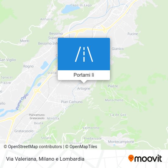 Mappa Via Valeriana