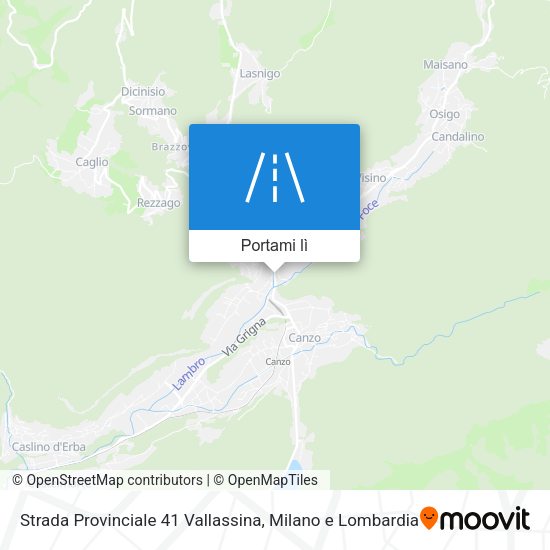 Mappa Strada Provinciale 41 Vallassina