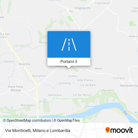 Mappa Via Monticelli