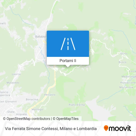 Mappa Via Ferrata Simone Contessi
