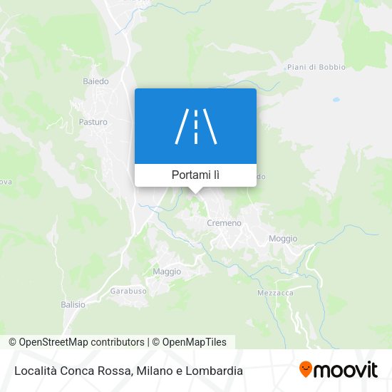 Mappa Località Conca Rossa
