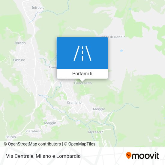 Mappa Via Centrale