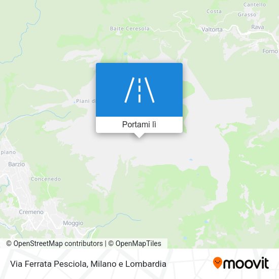 Mappa Via Ferrata Pesciola