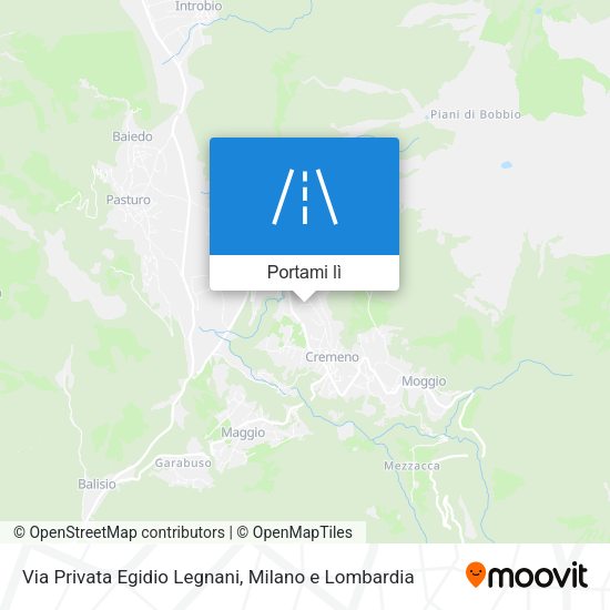 Mappa Via Privata Egidio Legnani