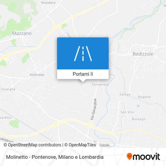 Mappa Molinetto - Pontenove