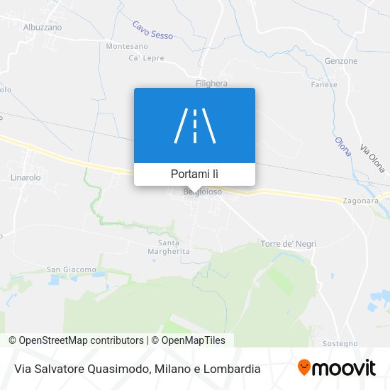 Mappa Via Salvatore Quasimodo