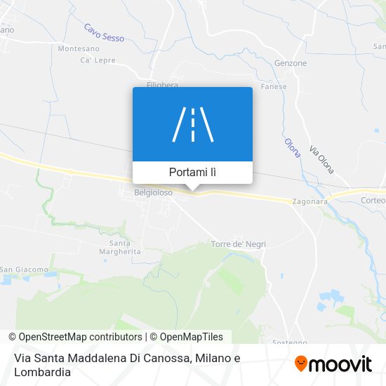 Mappa Via Santa Maddalena Di Canossa