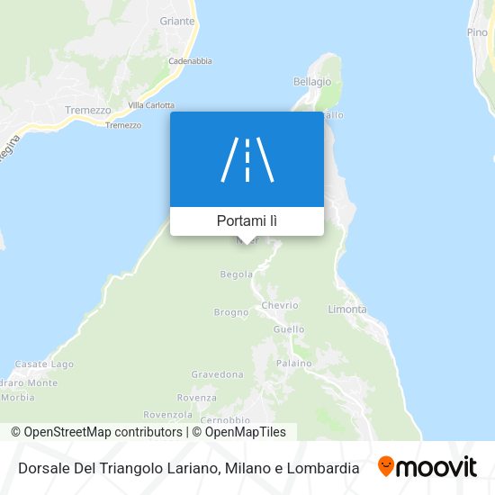 Mappa Dorsale Del Triangolo Lariano