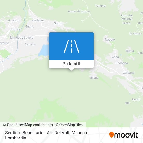Mappa Sentiero Bene Lario - Alp Del Volt