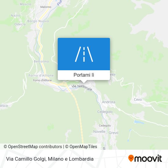 Mappa Via Camillo Golgi