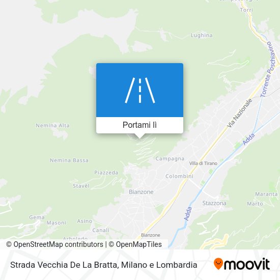 Mappa Strada Vecchia De La Bratta