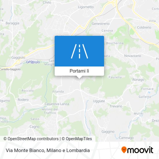Mappa Via Monte Bianco