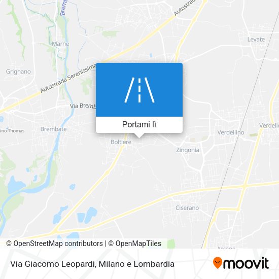 Mappa Via Giacomo Leopardi