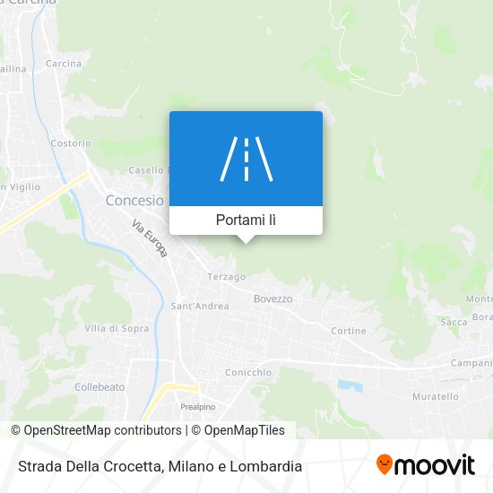 Mappa Strada Della Crocetta