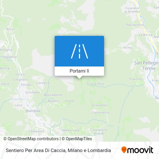 Mappa Sentiero Per Area Di Caccia