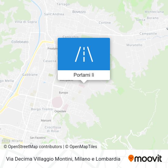 Mappa Via Decima Villaggio Montini