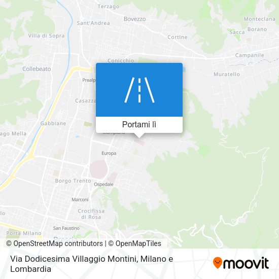 Mappa Via Dodicesima Villaggio Montini